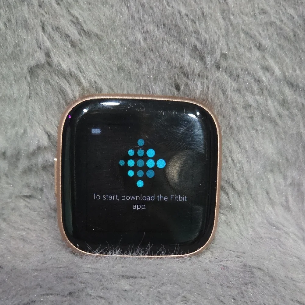 Fitbit Versa 2 with Rose Metal Band and USB Charger